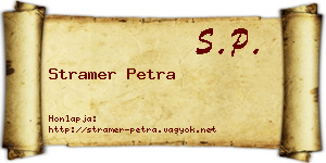 Stramer Petra névjegykártya